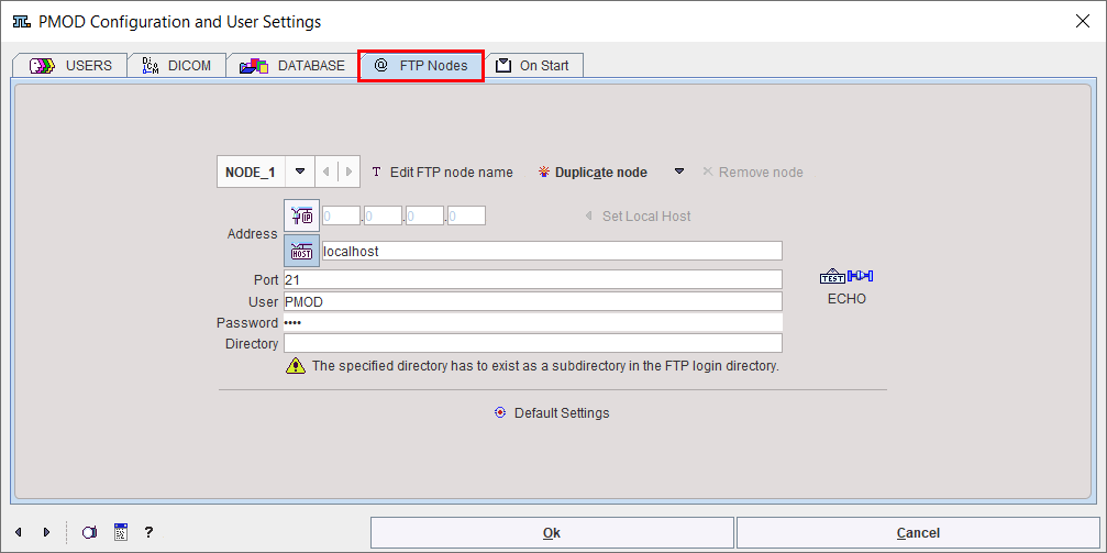 Configuration FTP Nodes